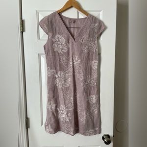 Lina Tomei Linen Embroidered Dress with Pockets 🌿 0111